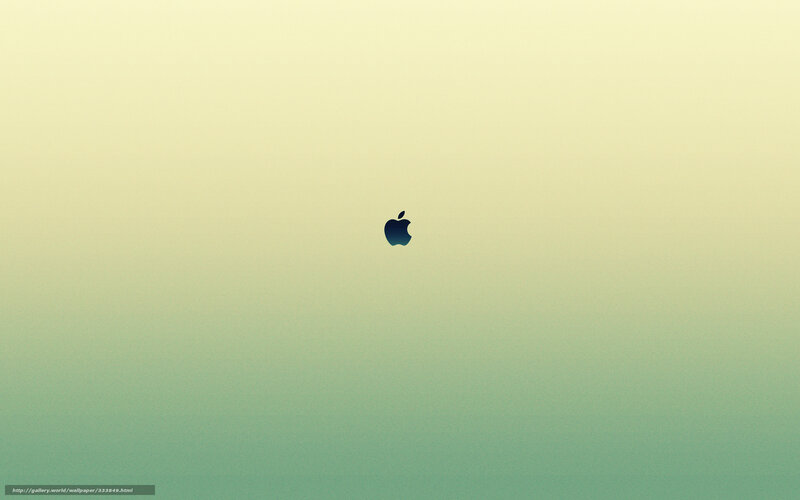 Apple Logo on Laptop — Green