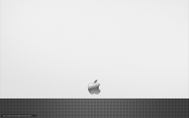 Apple Logo on Laptop — White