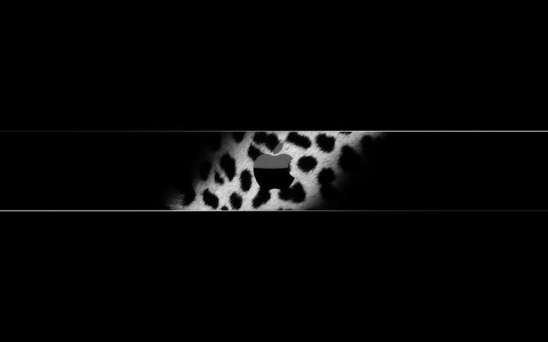 Apple logo on leopard print