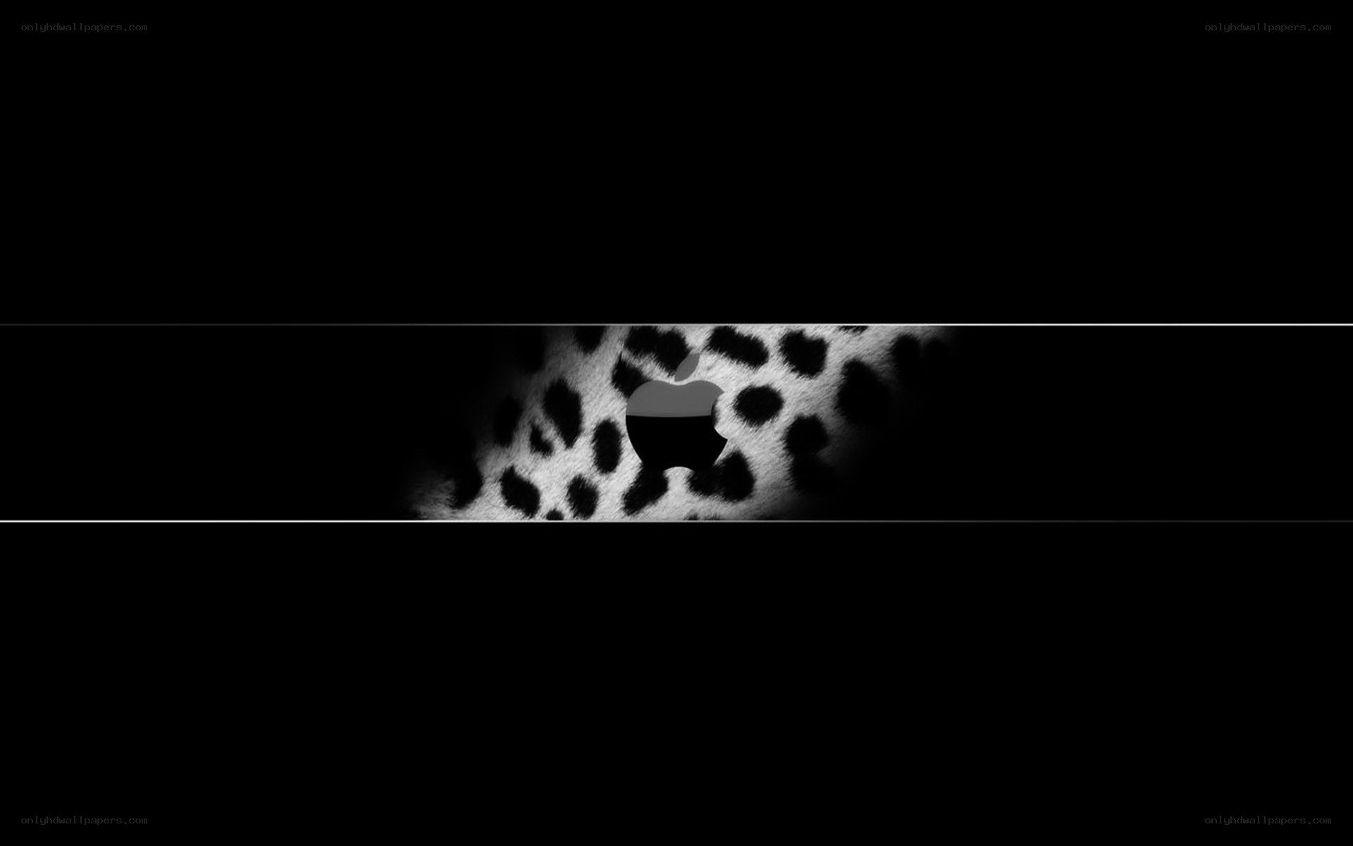 Apple logo on leopard print