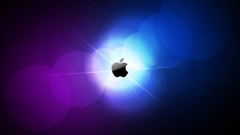 Apple Logo on Light Burst