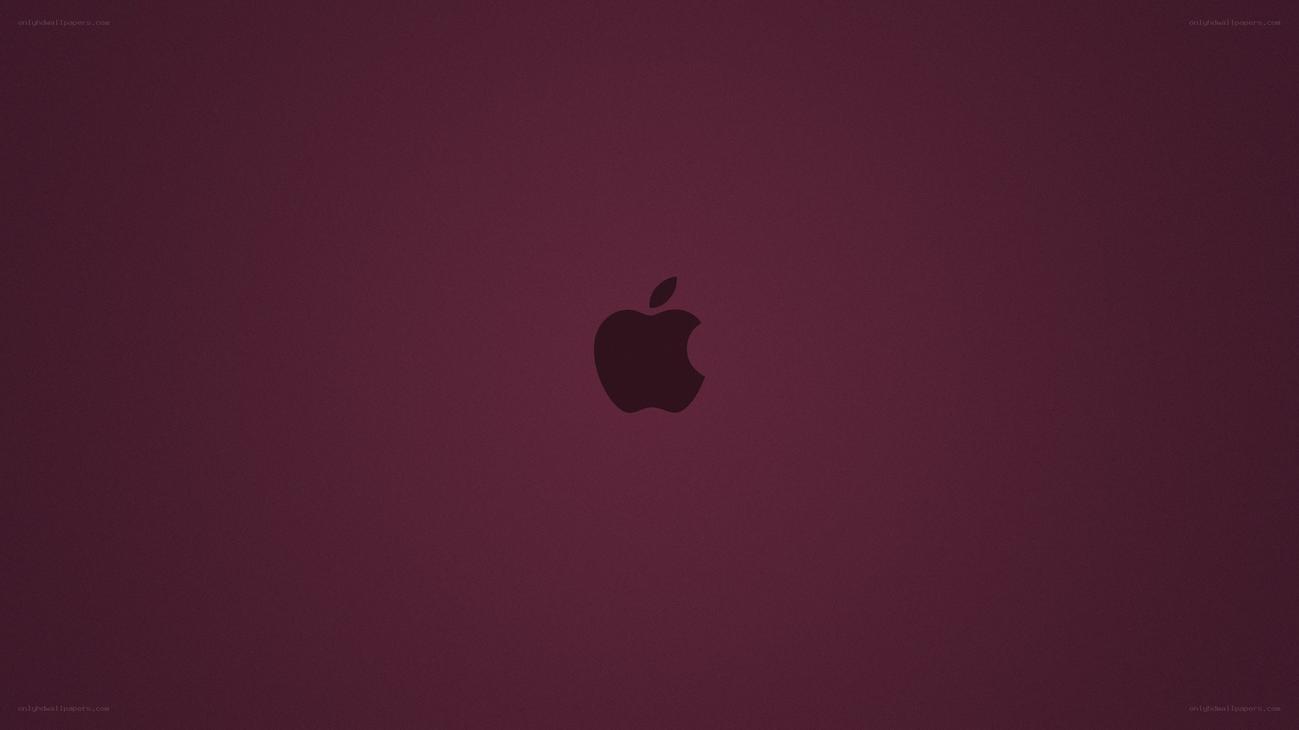 Apple logo on maroon background