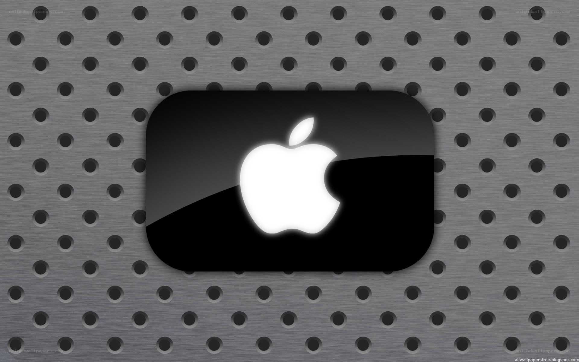 Apple logo on metal background