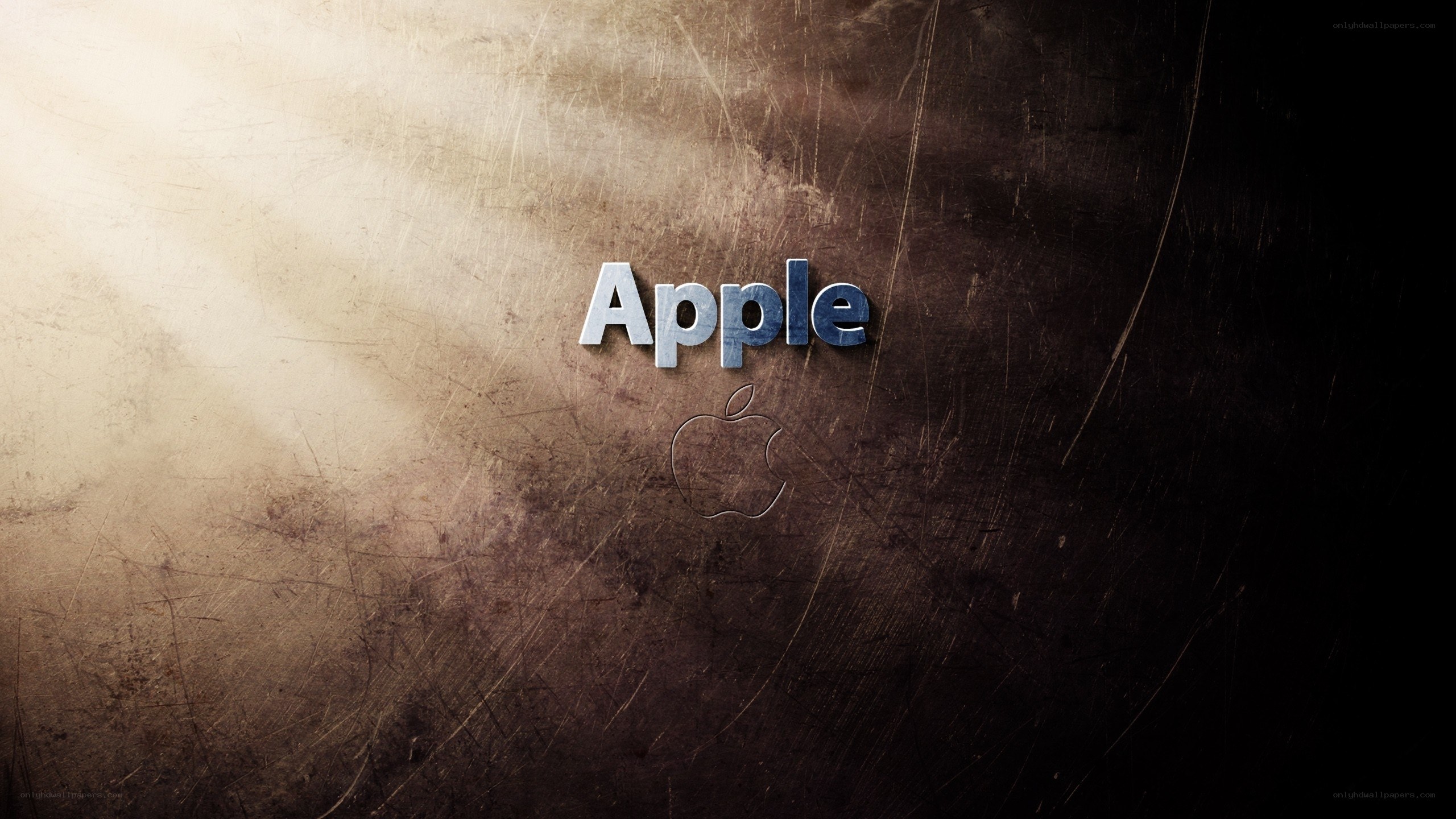 Apple logo on metal background