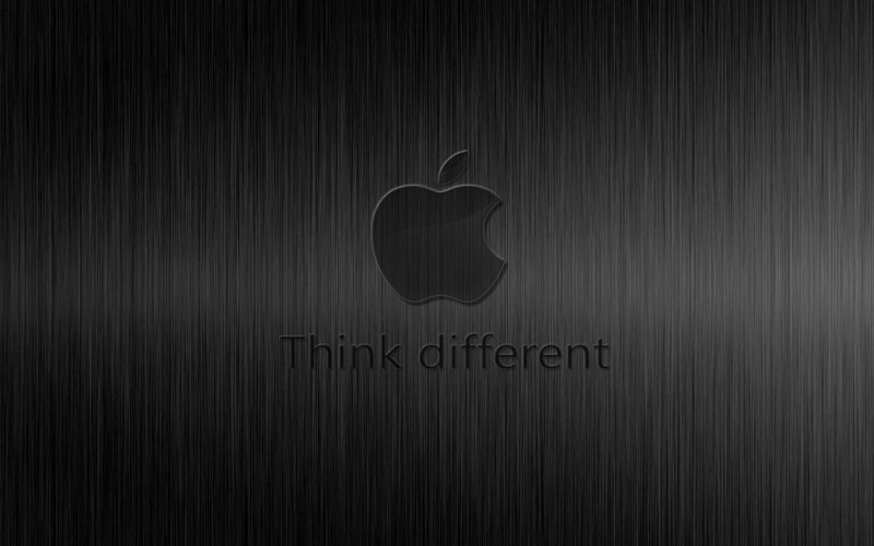 Apple Logo on Metal — Black