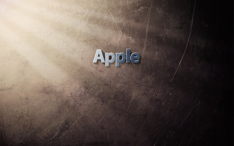 Apple Logo on Metal — Gray