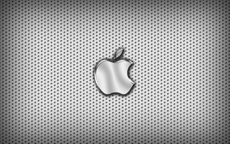 Apple Logo on Metal — Minimalist