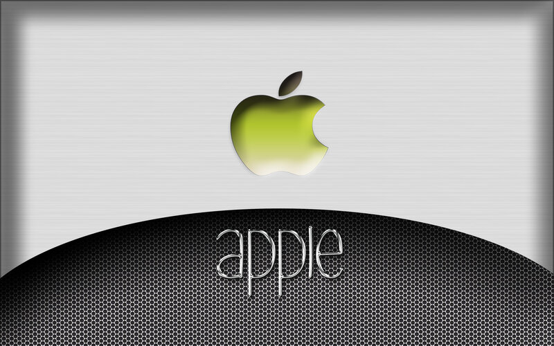 Apple Logo on Metal — Silver
