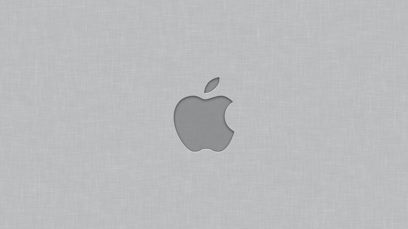 Apple Logo on Metal Surface — Neutral