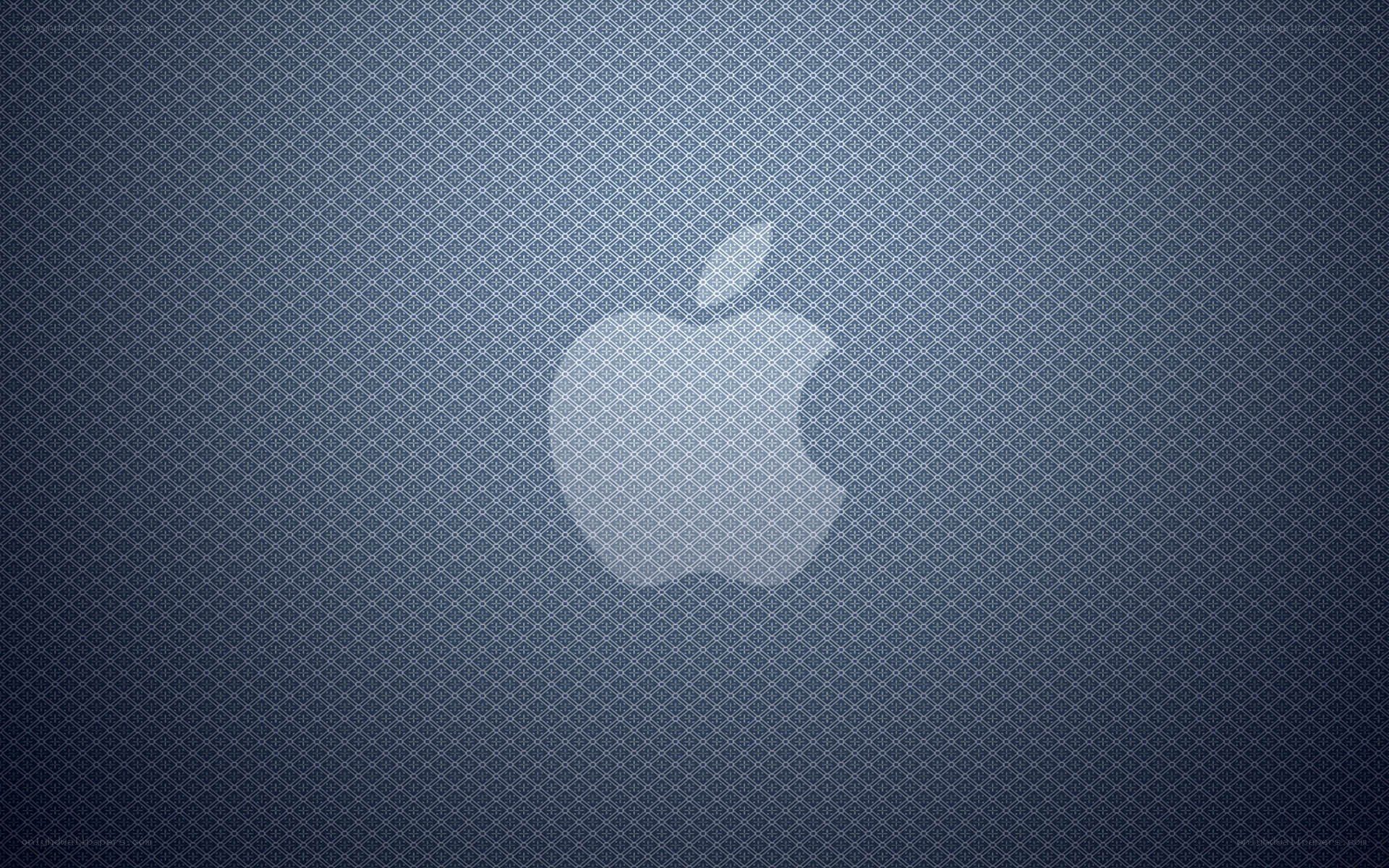Apple logo on patterned background