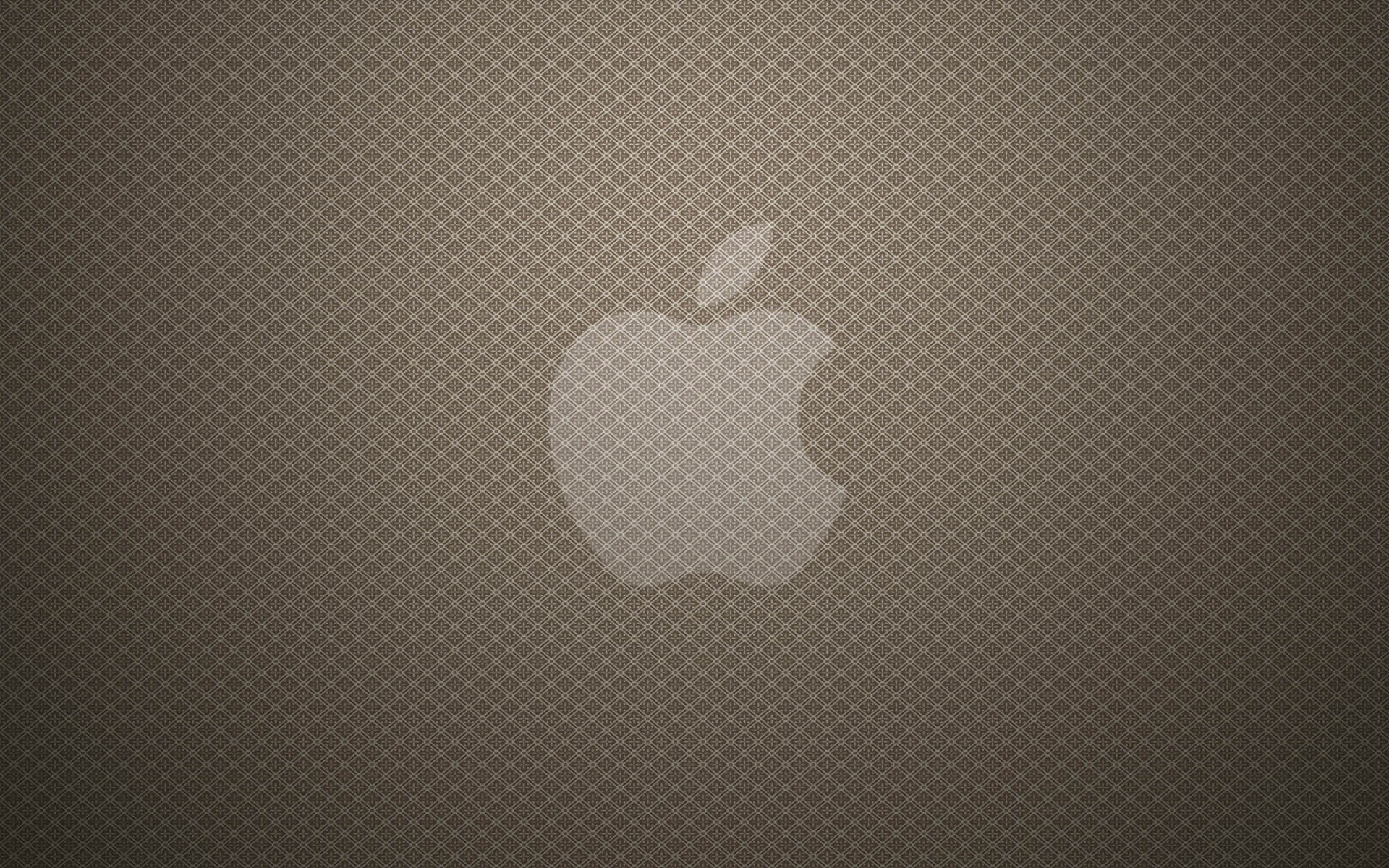Apple logo on patterned background