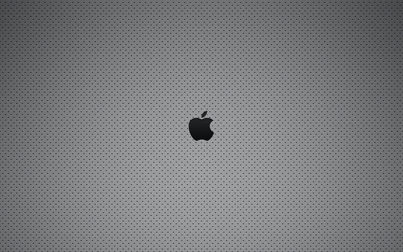 Apple logo on perforated background