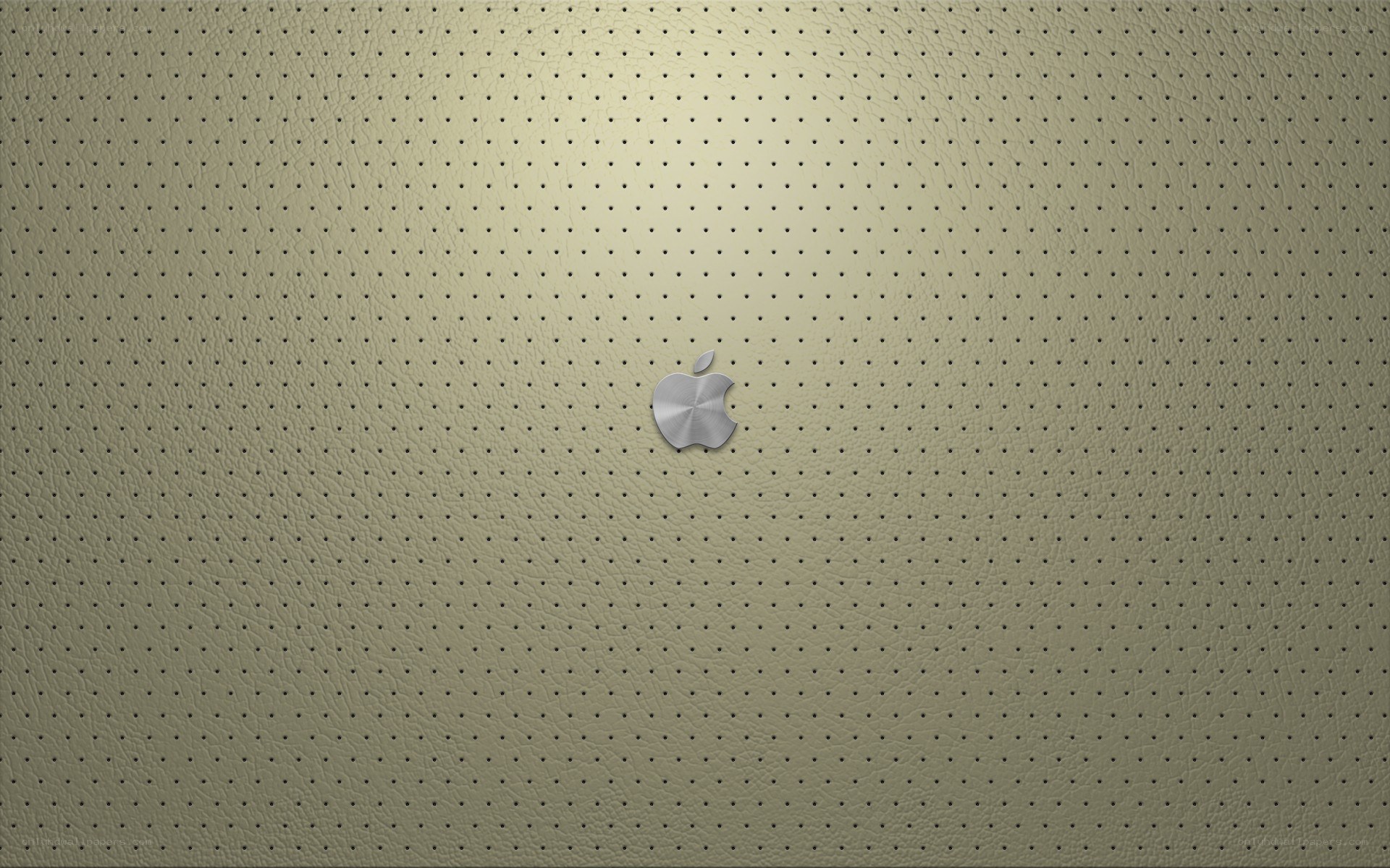 Apple logo on perforated leather