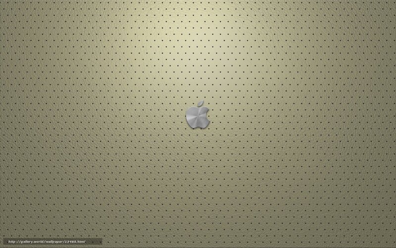 Apple logo on perforated leather