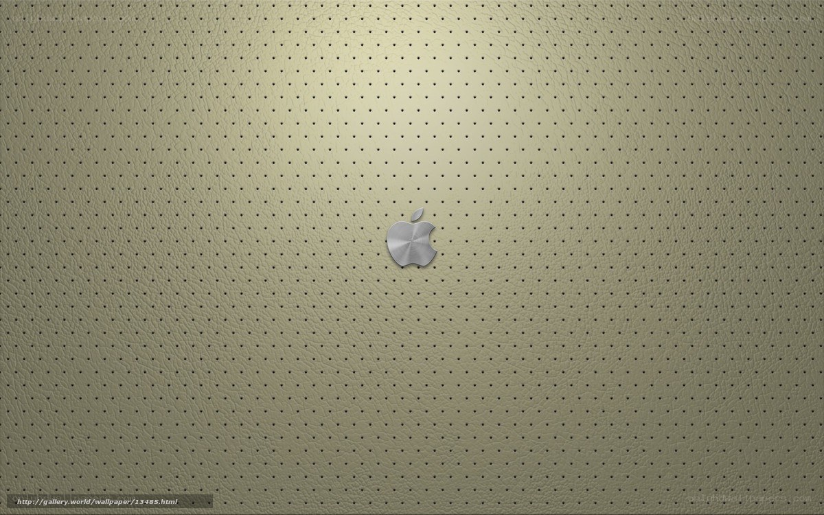 Apple logo on perforated leather