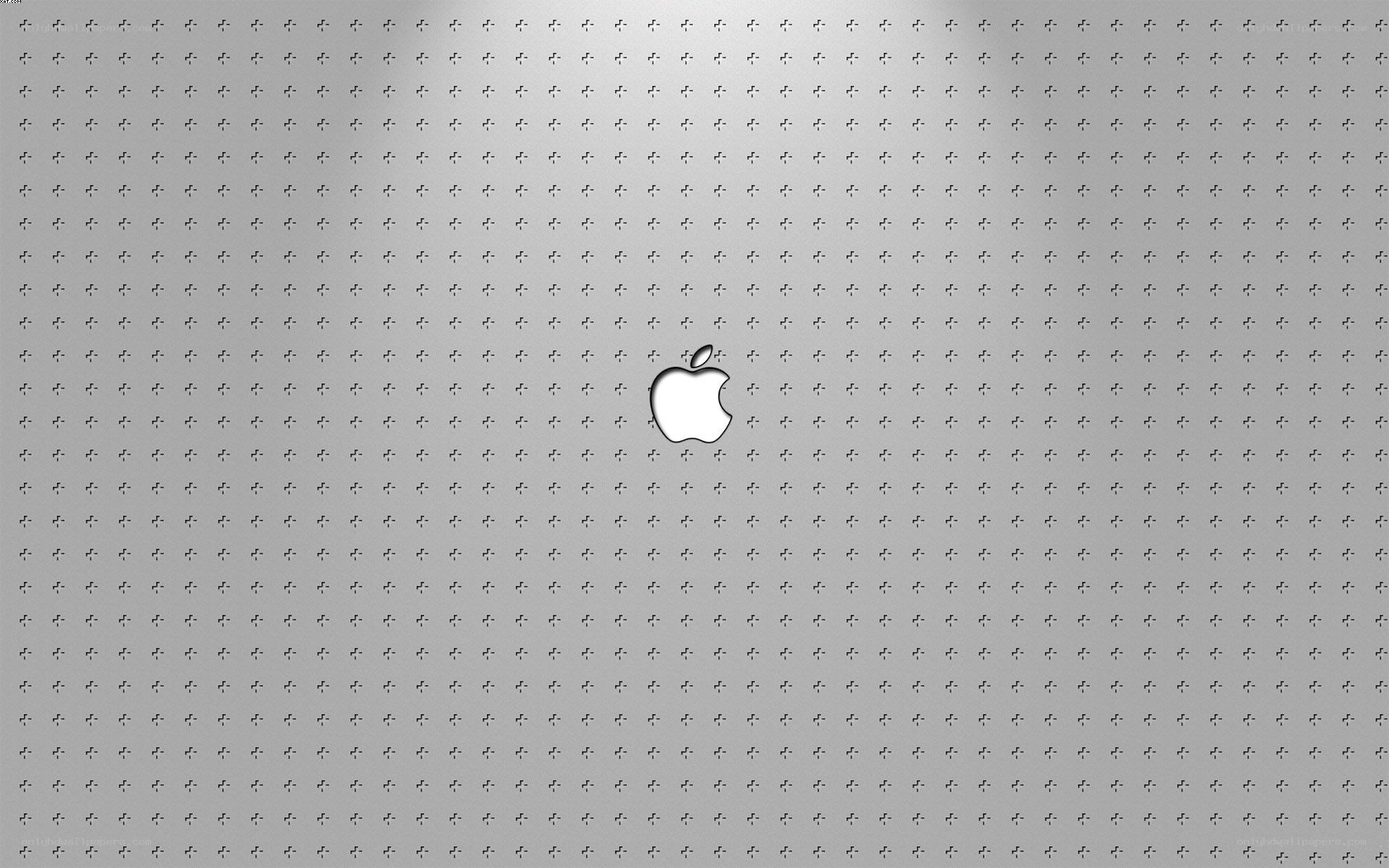 Apple logo on perforated metal