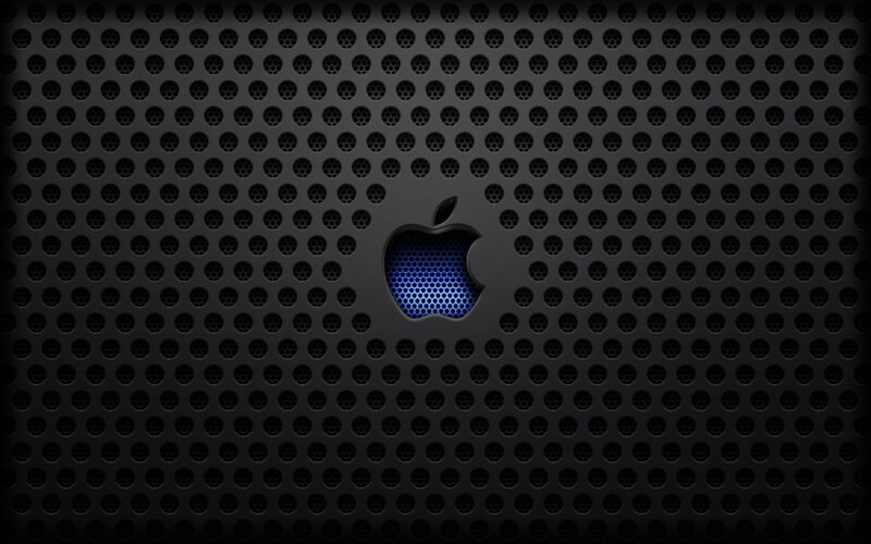 Apple Logo on Perforated Surface