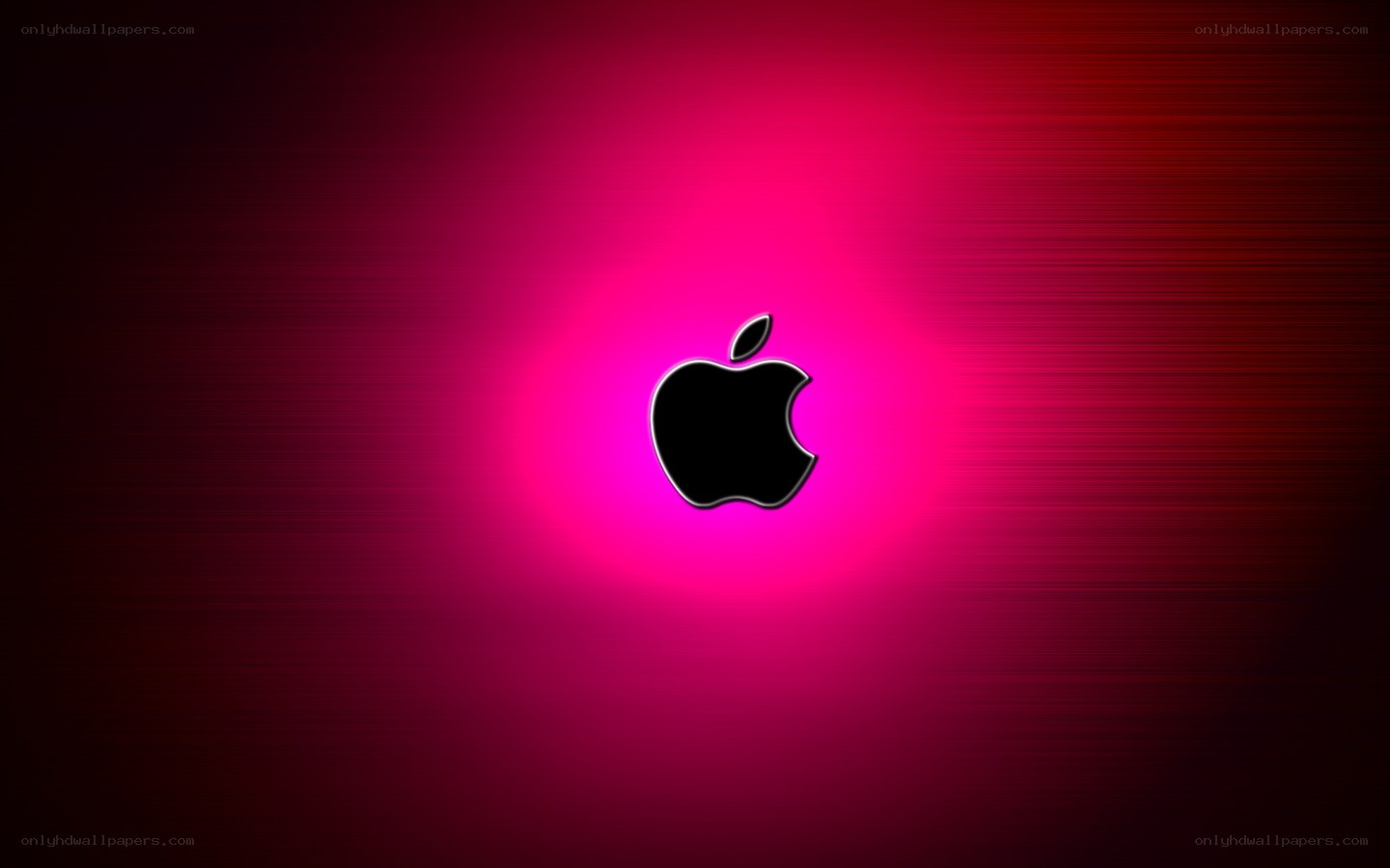 Apple logo on pink background