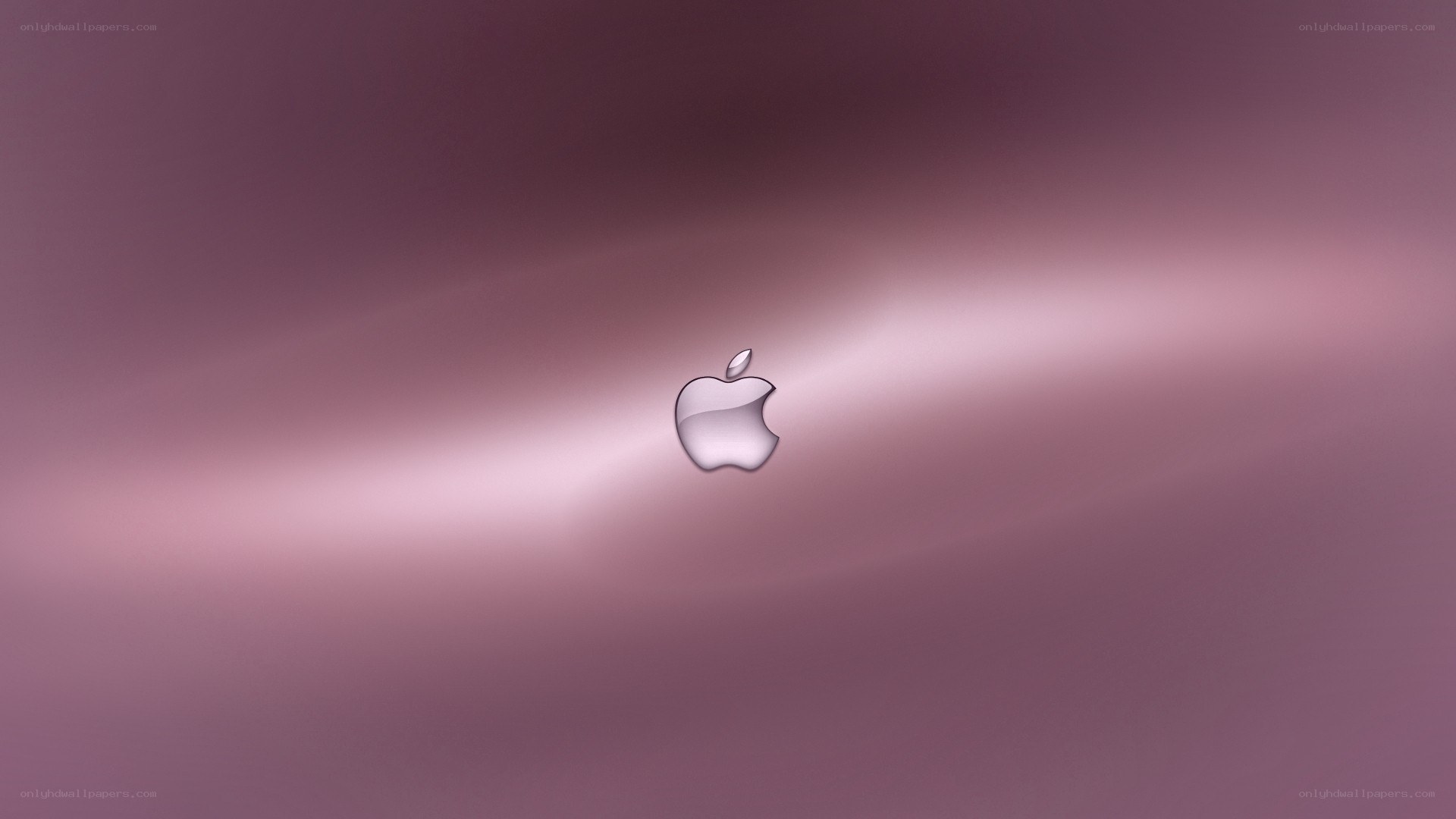 Apple logo on purple background