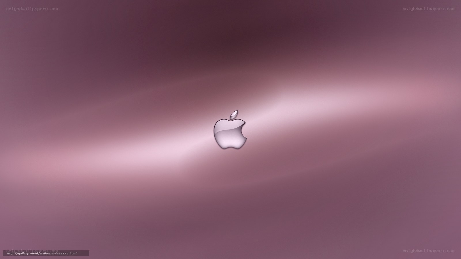 Apple logo on purple background