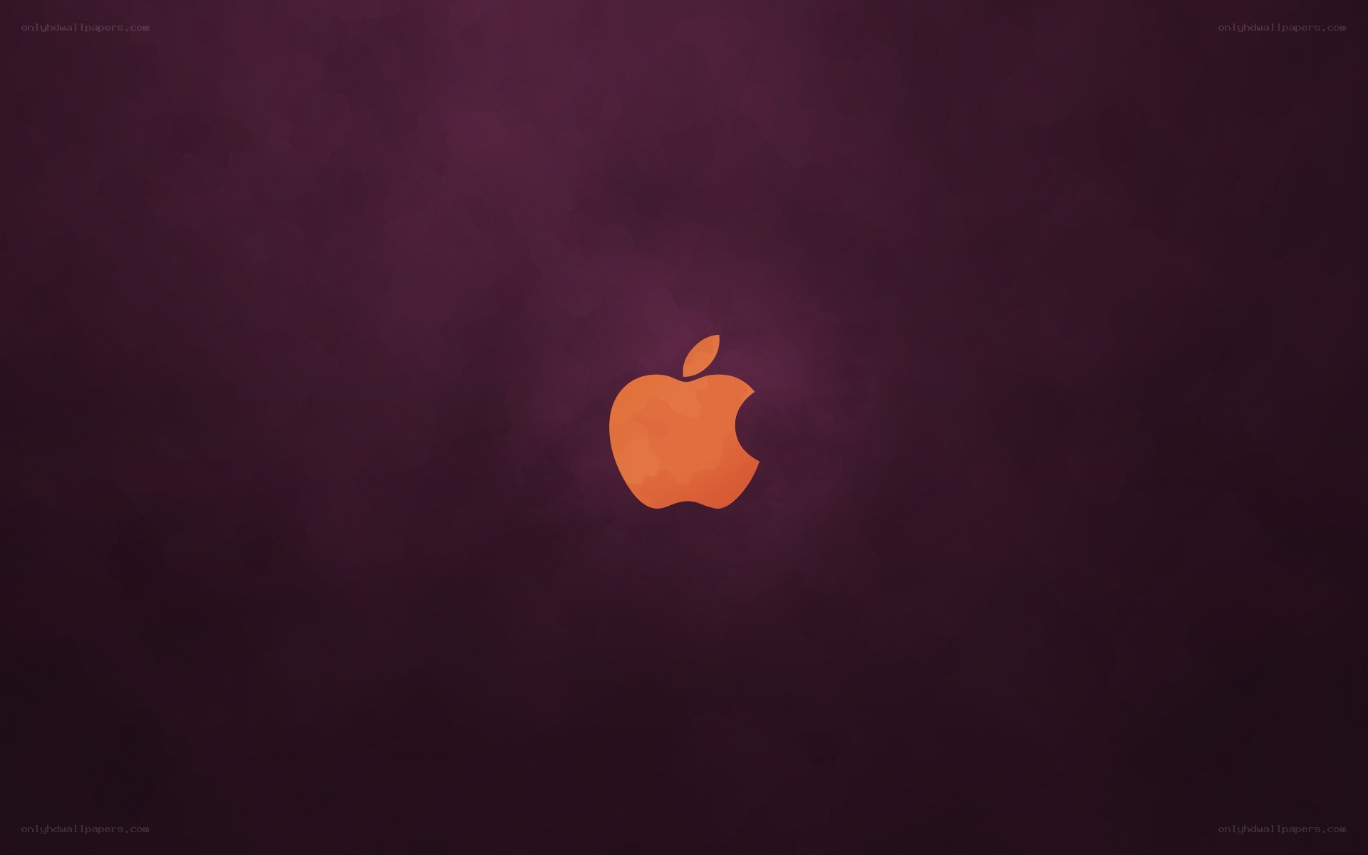 Apple logo on purple background