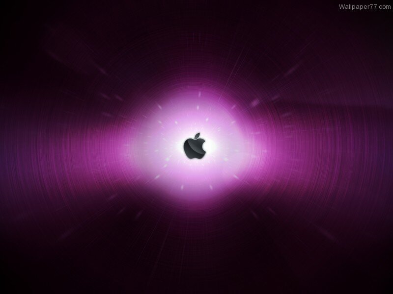 Apple Logo on Purple Background — Dramatic