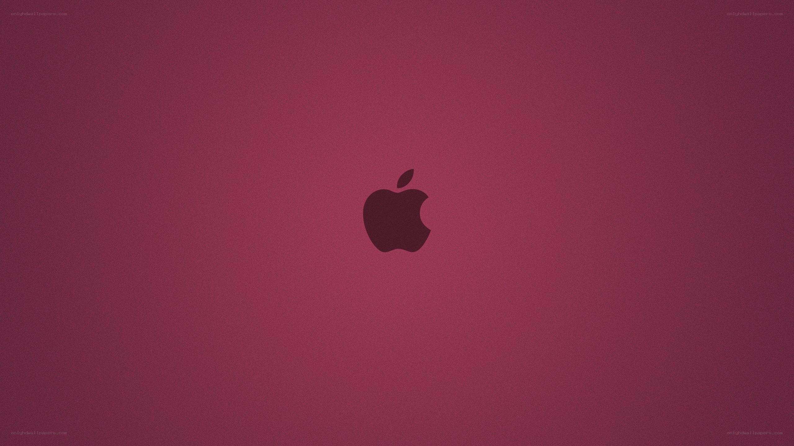 Apple logo on purple background