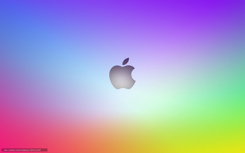 Apple logo on rainbow gradient