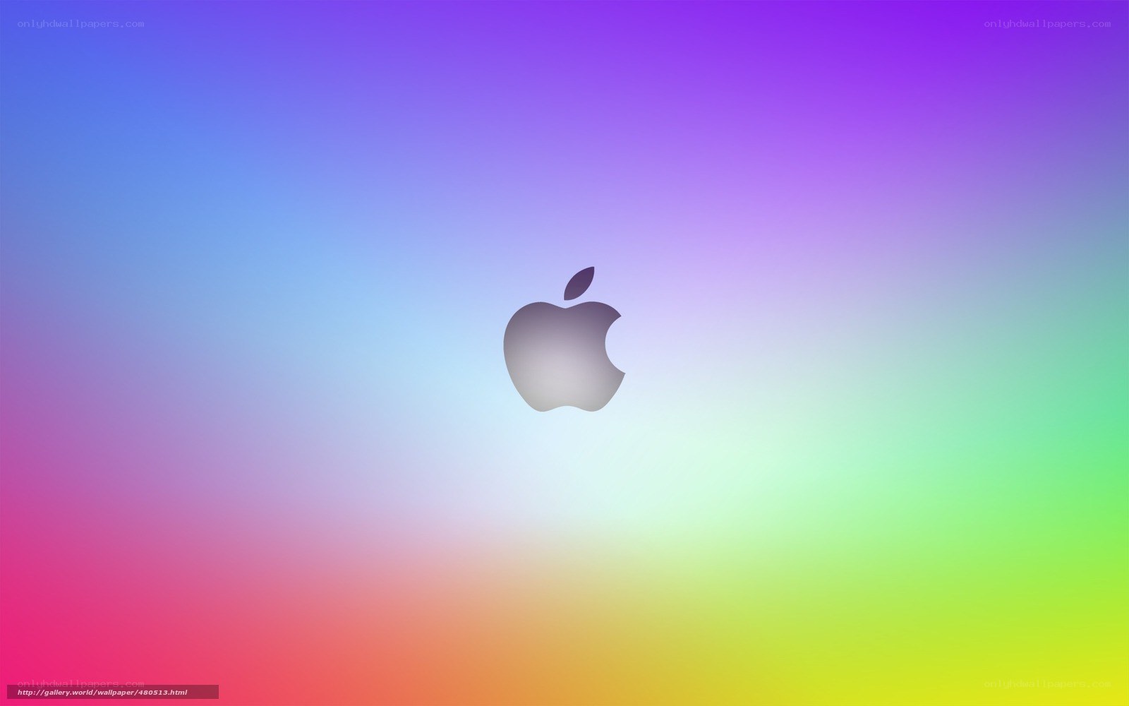 Apple logo on rainbow gradient