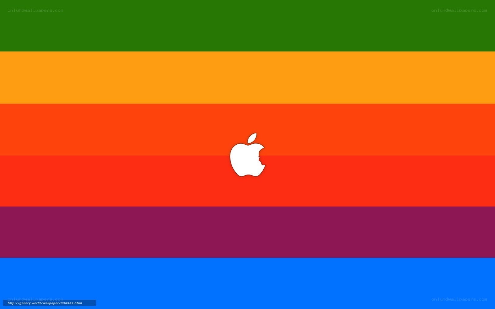 Apple logo on rainbow stripes
