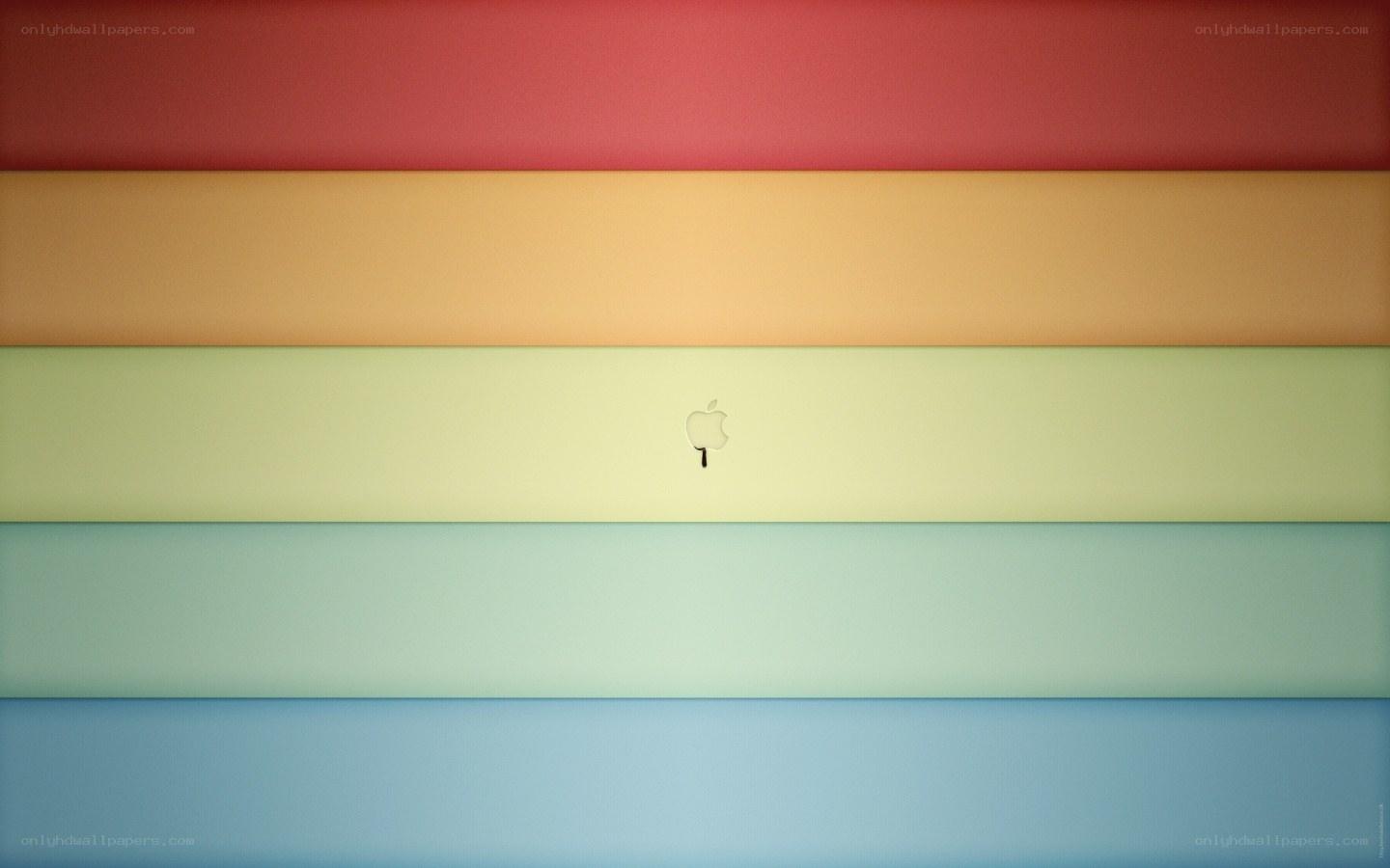 Apple logo on rainbow stripes