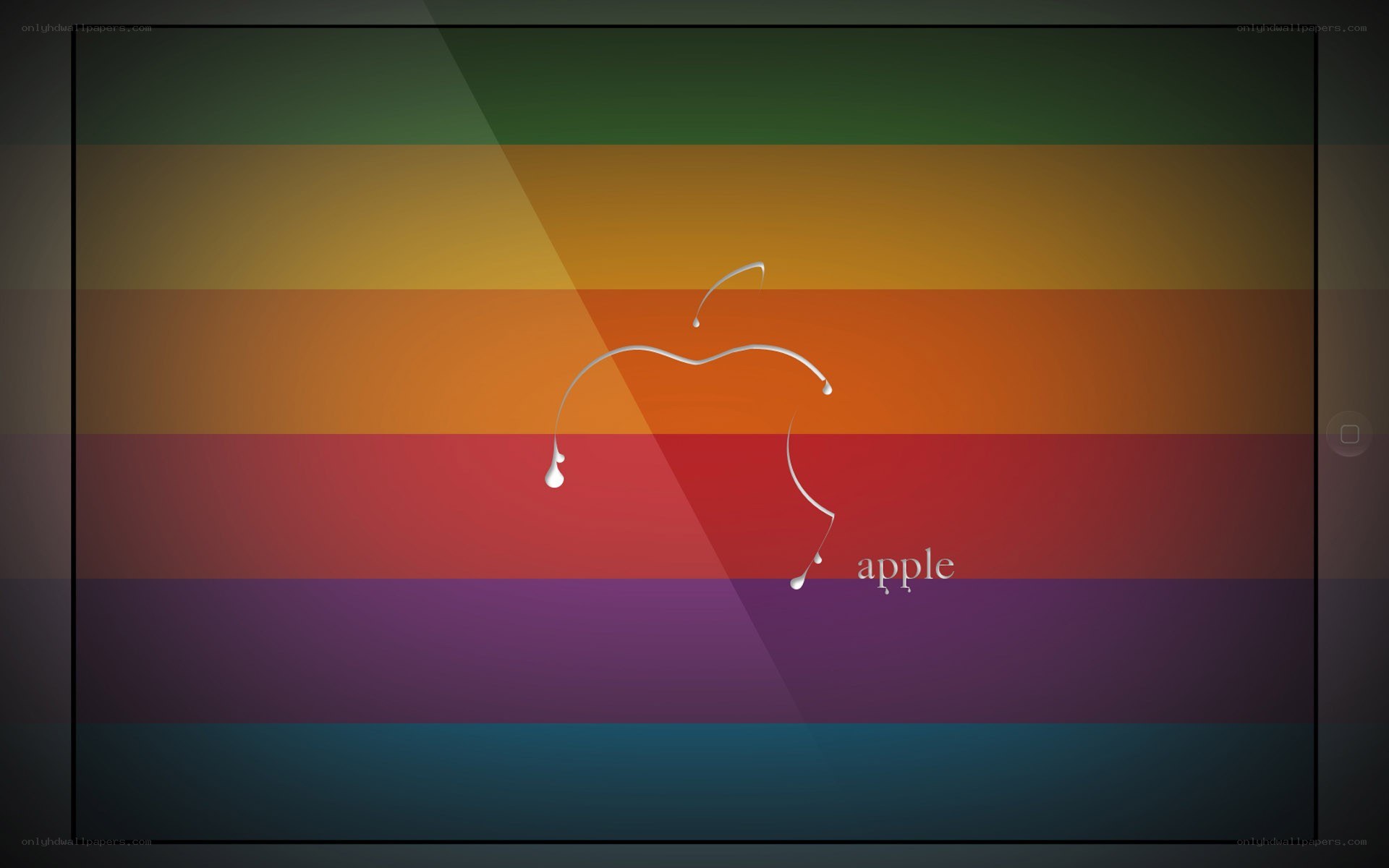 Apple logo on rainbow stripes