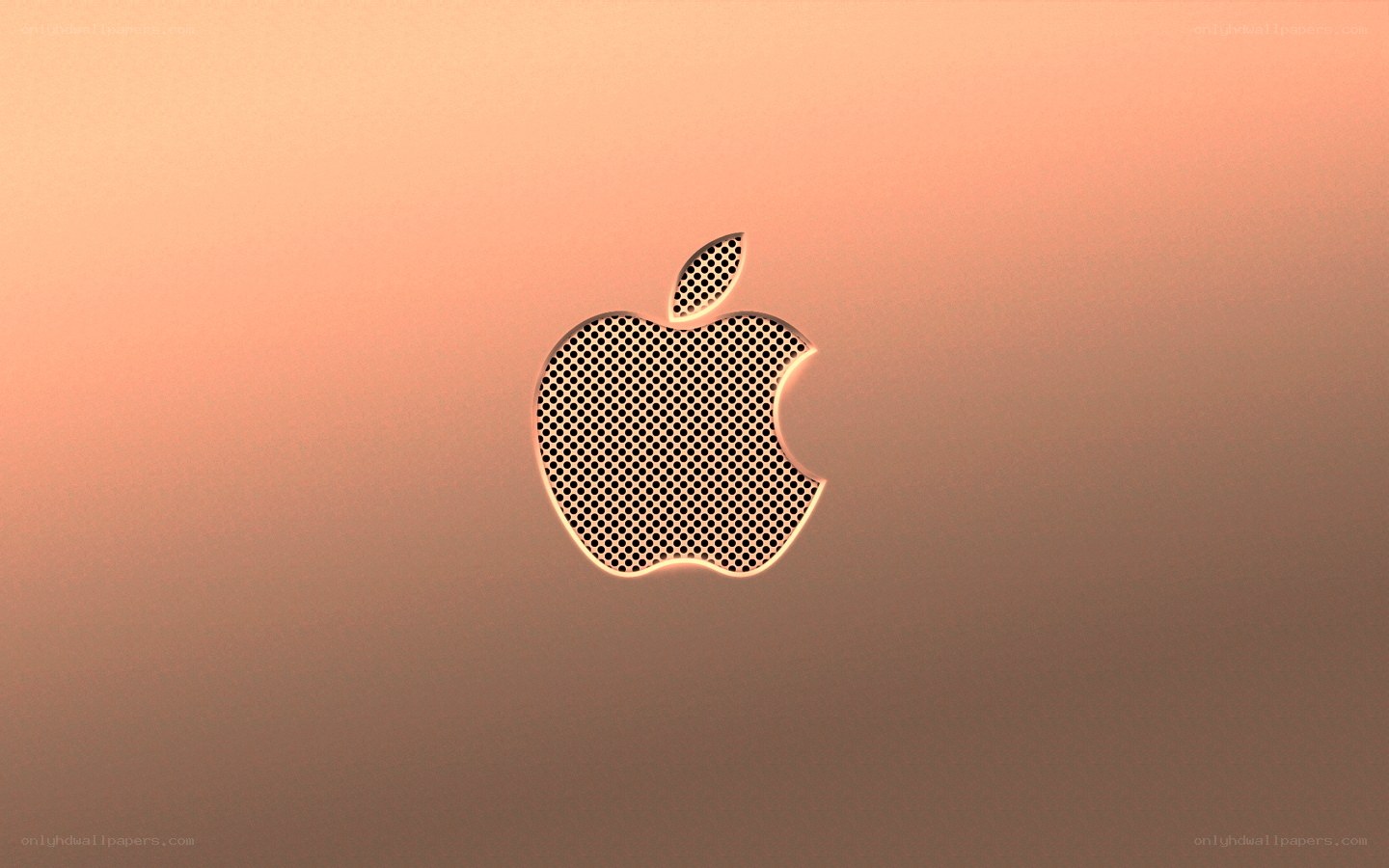 Apple logo on rose gold