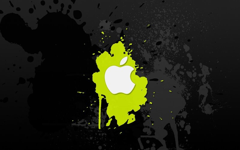 Apple Logo on Splatter