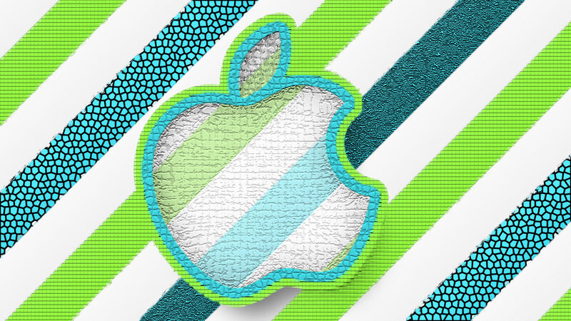 Apple Logo on Stripes