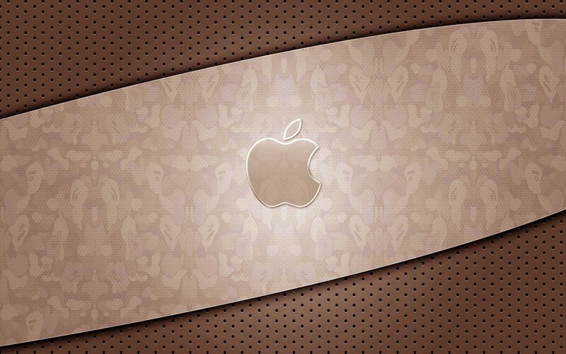 Apple Logo on Surface — Brown