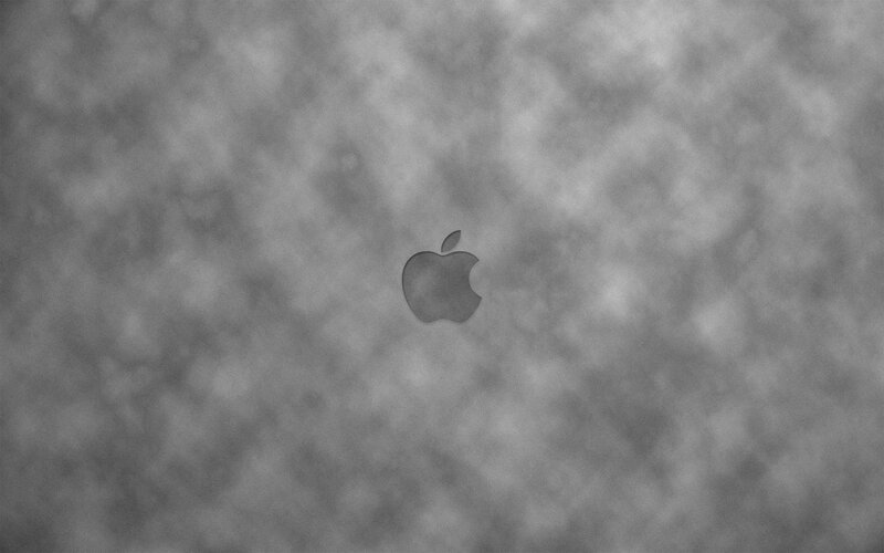 Apple Logo on Surface — Gray, Neutral