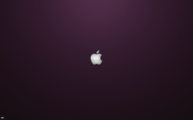 Apple Logo on Surface — Purple