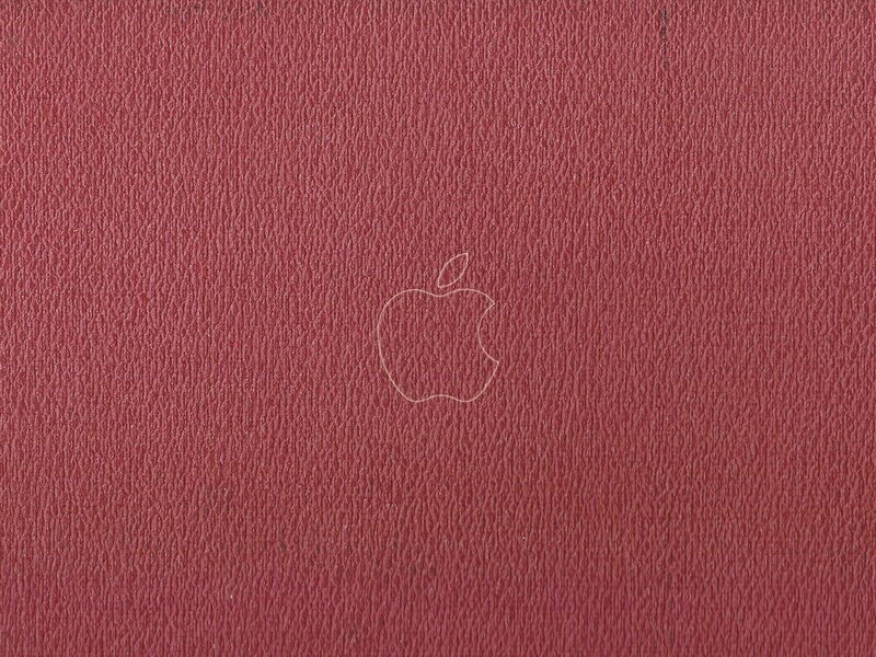 Apple Logo on Surface — Red