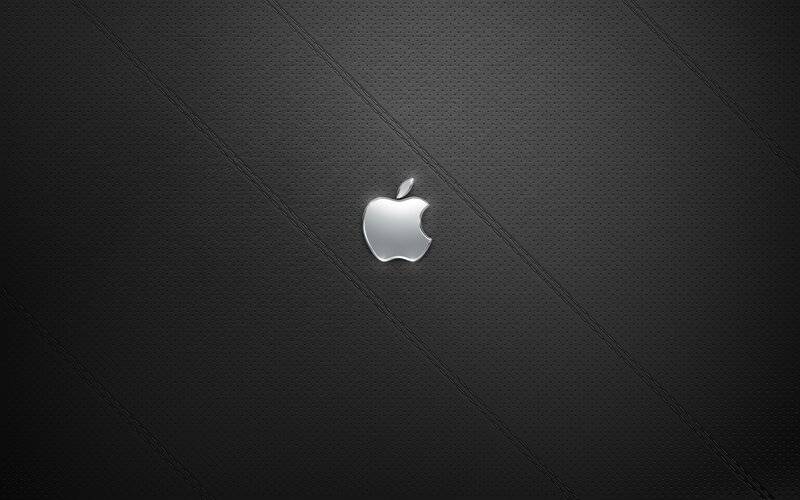Apple logo on textured background
