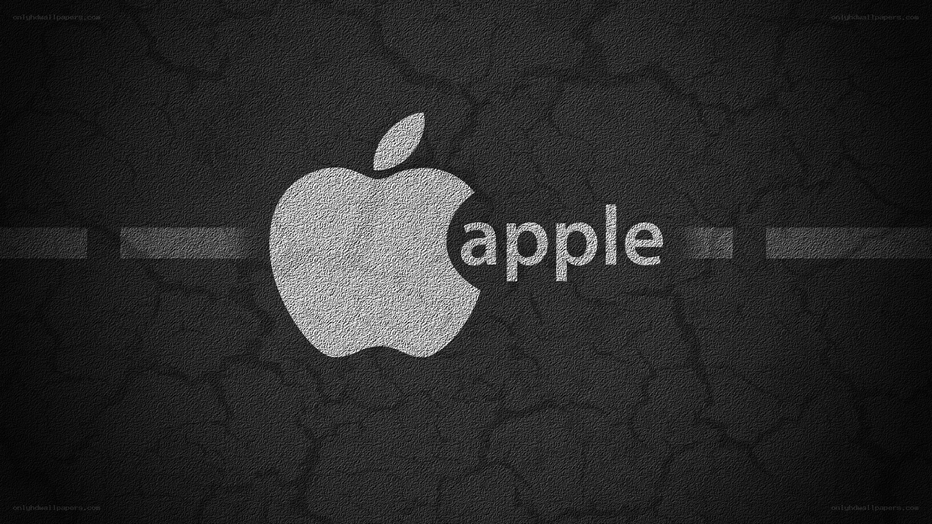 Apple logo on textured background