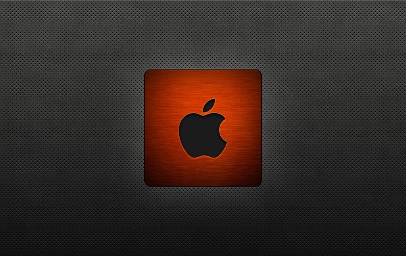 Apple logo on textured background