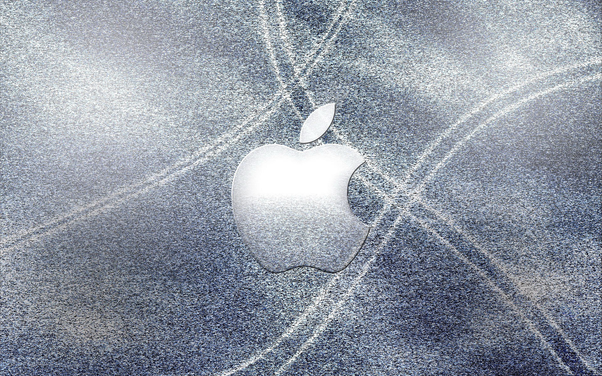 Apple logo on textured background