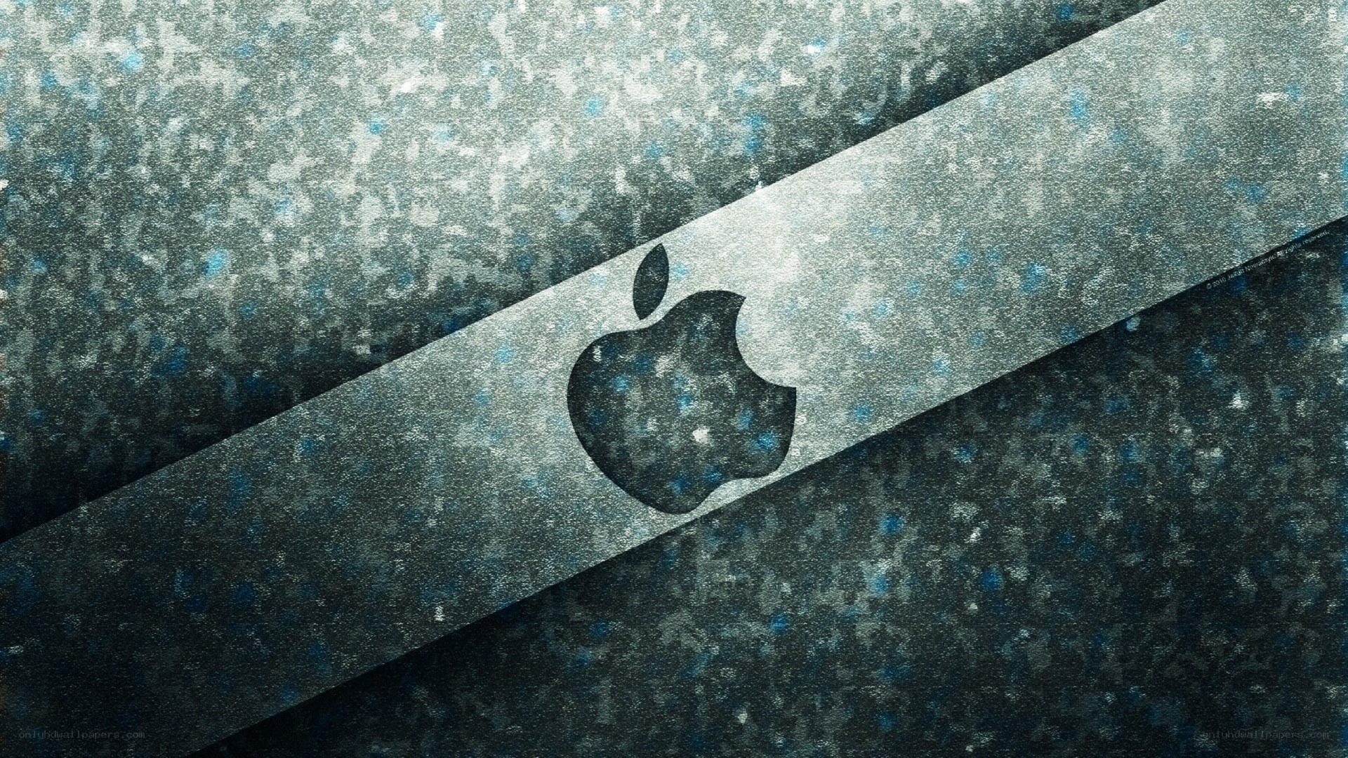 Apple logo on textured background