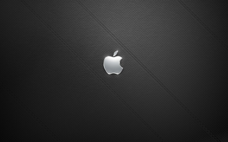 Apple logo on textured background