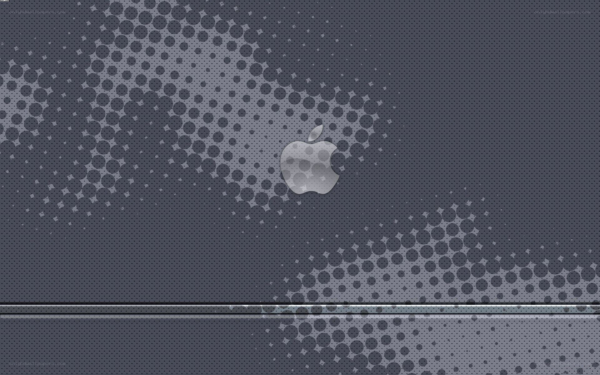 Apple logo on textured background