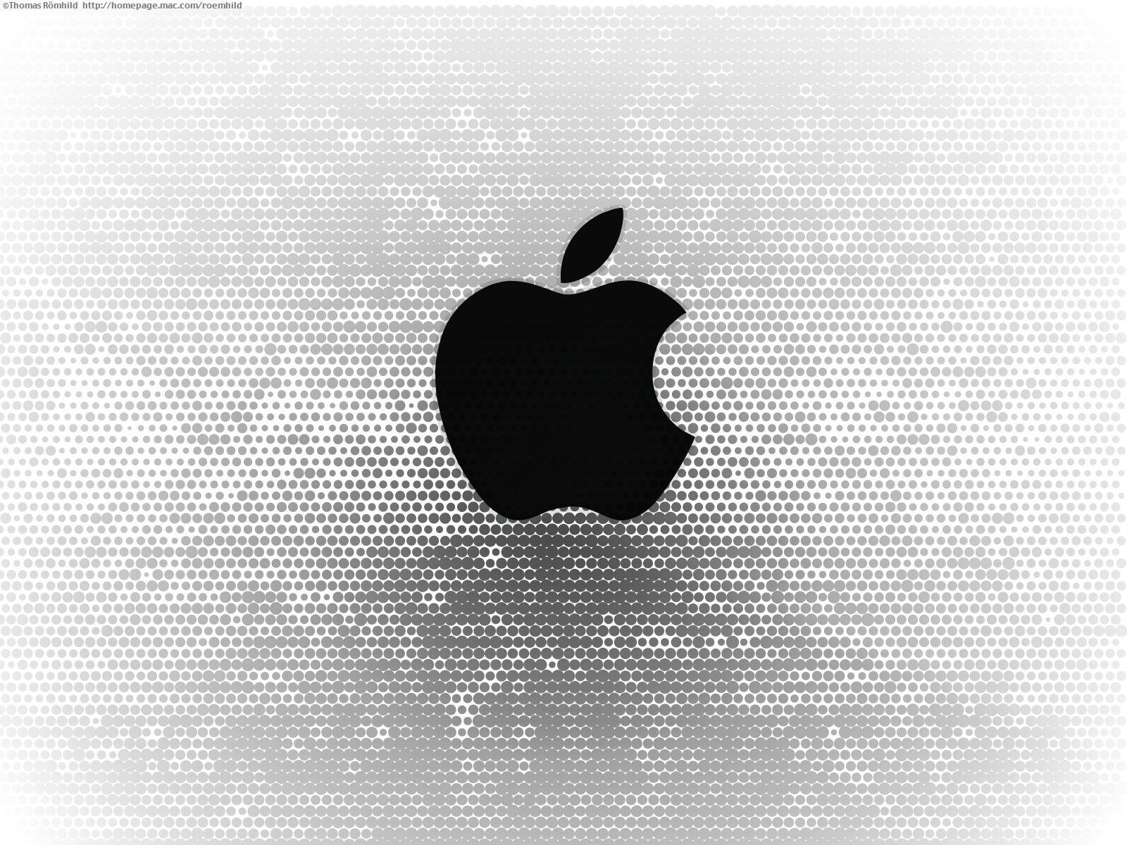 Apple logo on textured background
