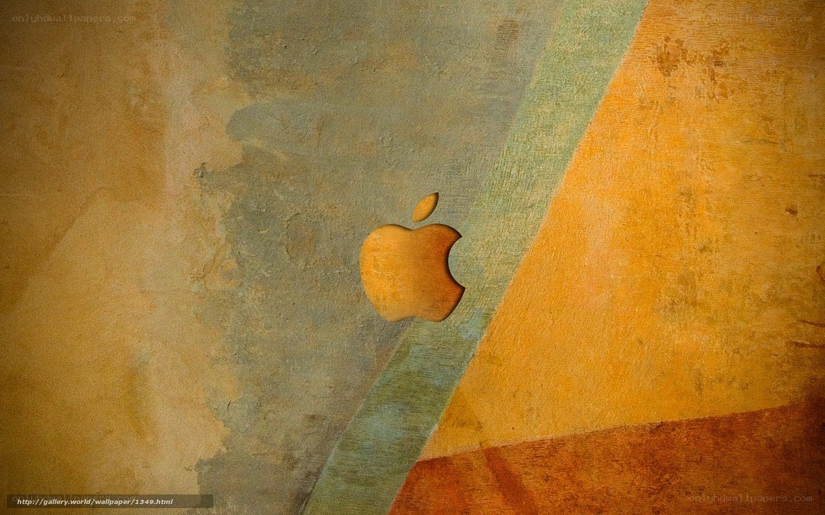 Apple logo on textured background