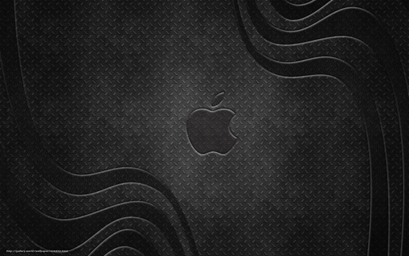 Apple Logo on Textured Surface — Black, Minimalist, Digital Art
