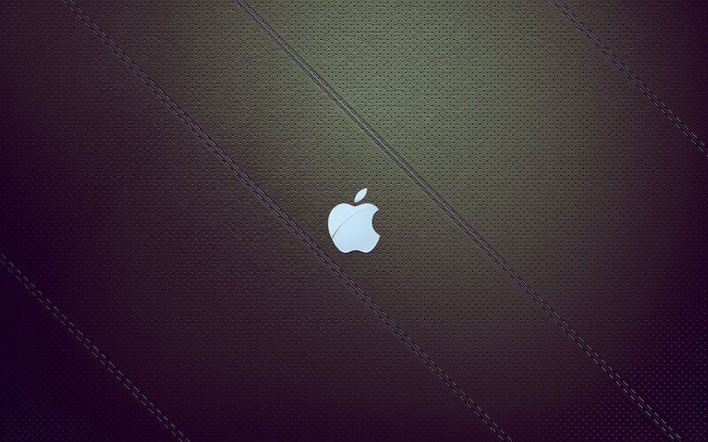 Apple Logo on Textured Surface — Purple